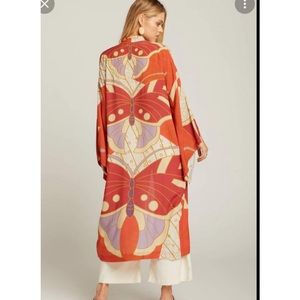 Novella Royale Georgia Robe - Red Butterfly - s/m